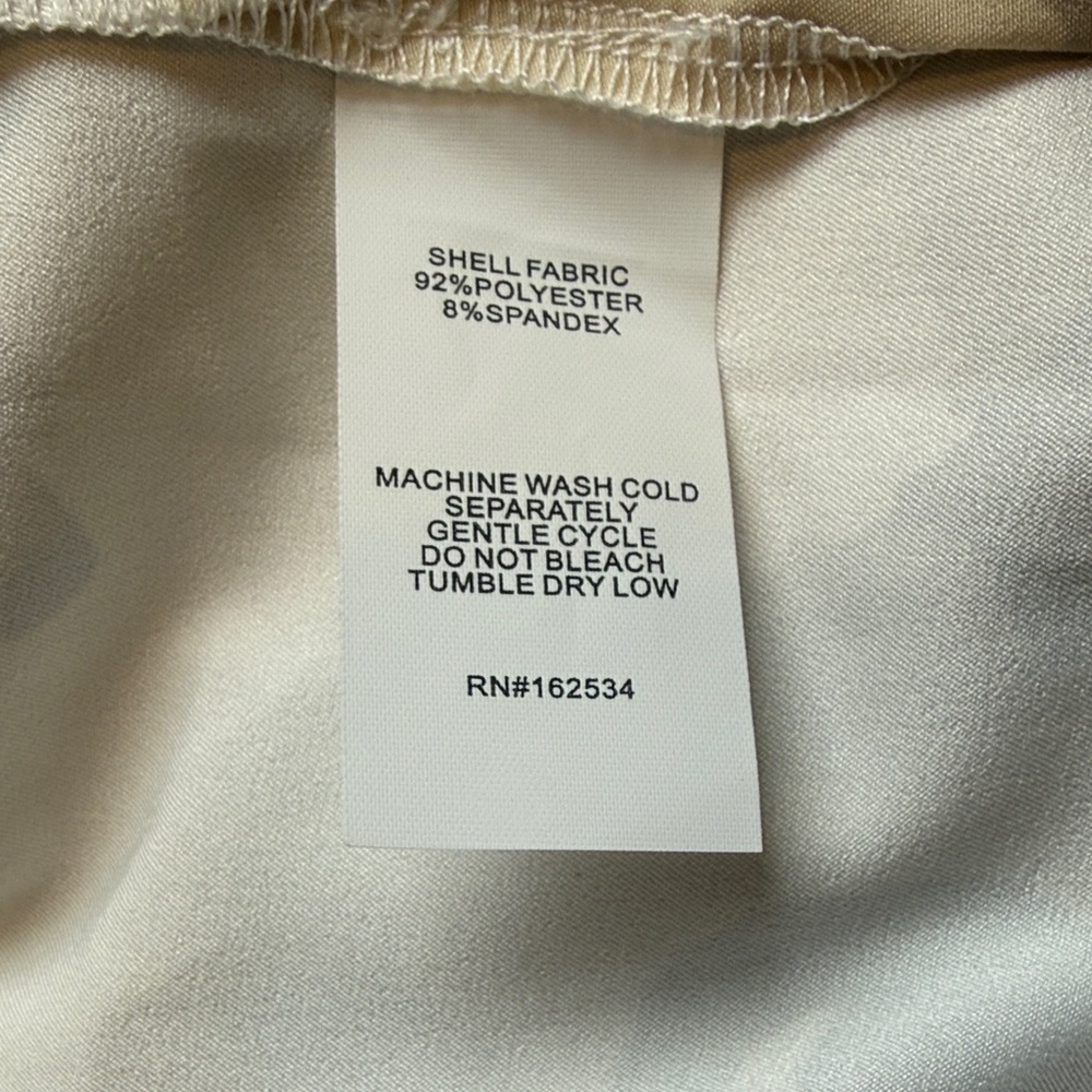 NWOT Emily McCarthy Beige and Cream Blouse - Picture 8 of 8